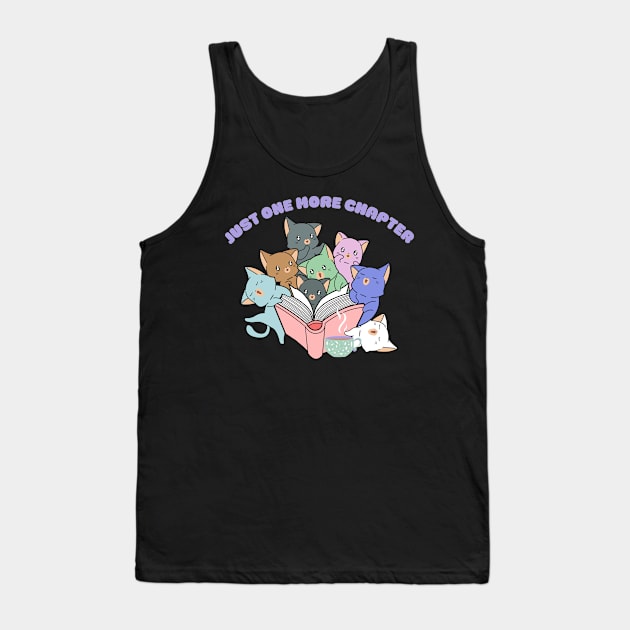 Just One More Chapter - Sleepy Kittens Tank Top by Curio Pop Relics